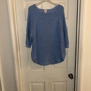 Chico's Light Blue Crew Neck Sweater